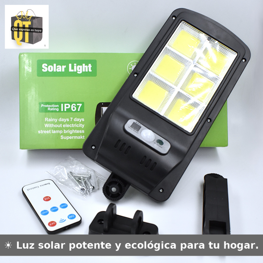 🌟 LAMPARA SOLAR DE SEGURIDAD 90W