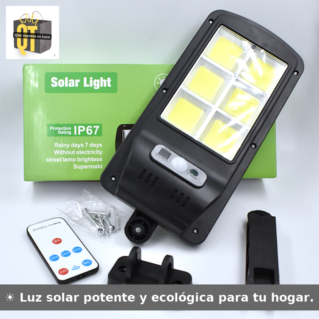🌟 LAMPARA SOLAR DE SEGURIDAD 90W