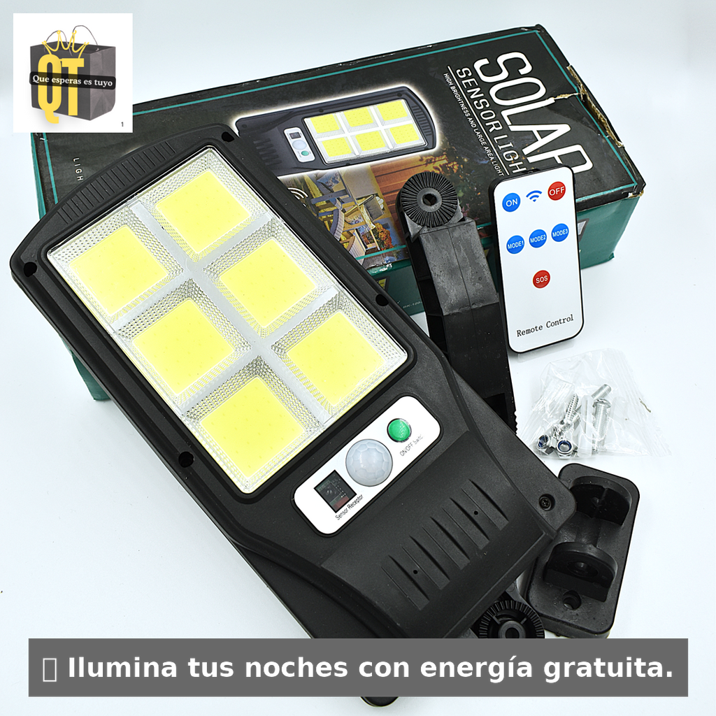 🌟 LAMPARA SOLAR DE SEGURIDAD 90W