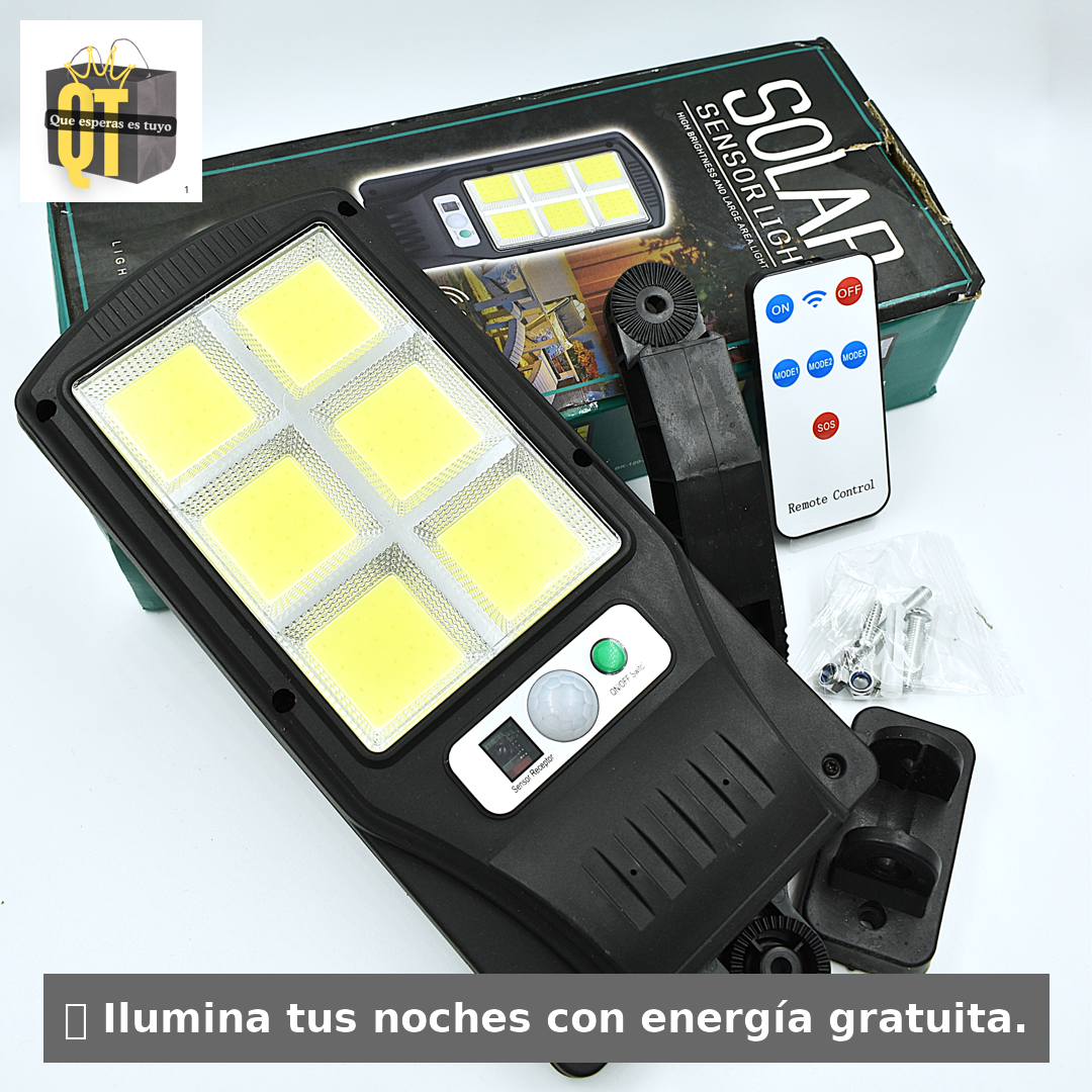 🌟 LAMPARA SOLAR DE SEGURIDAD 90W